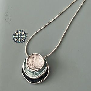 NEW Blue enamel necklace
